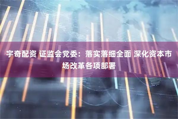 宇奇配资 证监会党委：落实落细全面 深化资本市场改革各项部署