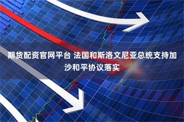 期货配资官网平台 法国和斯洛文尼亚总统支持加沙和平协议落实