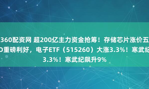360配资网 超200亿主力资金抢筹！存储芯片涨价五成+ AMD重磅利好，电子ETF（515260）大涨3.3%！寒武纪飙升9%